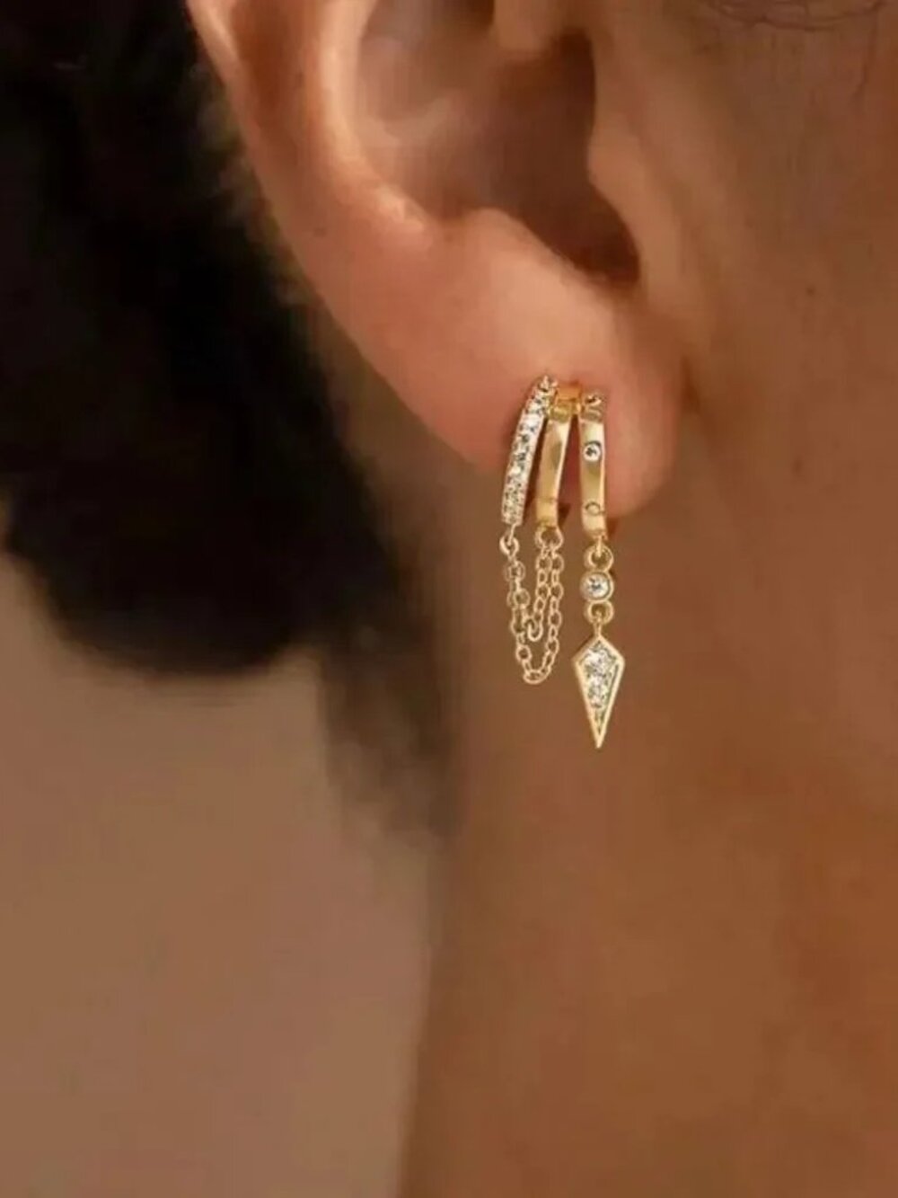 Chain Drop Earring Q912